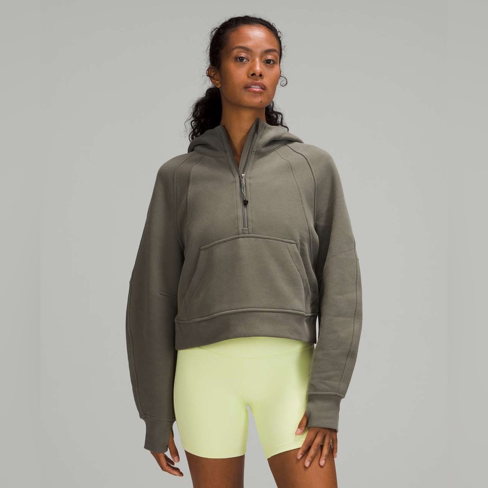 Lululemon Scuba Oversized Half Zip Hoodie - Grey Sage